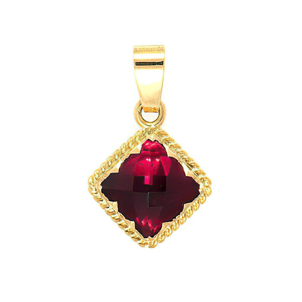 Pendentif Grenat Losange