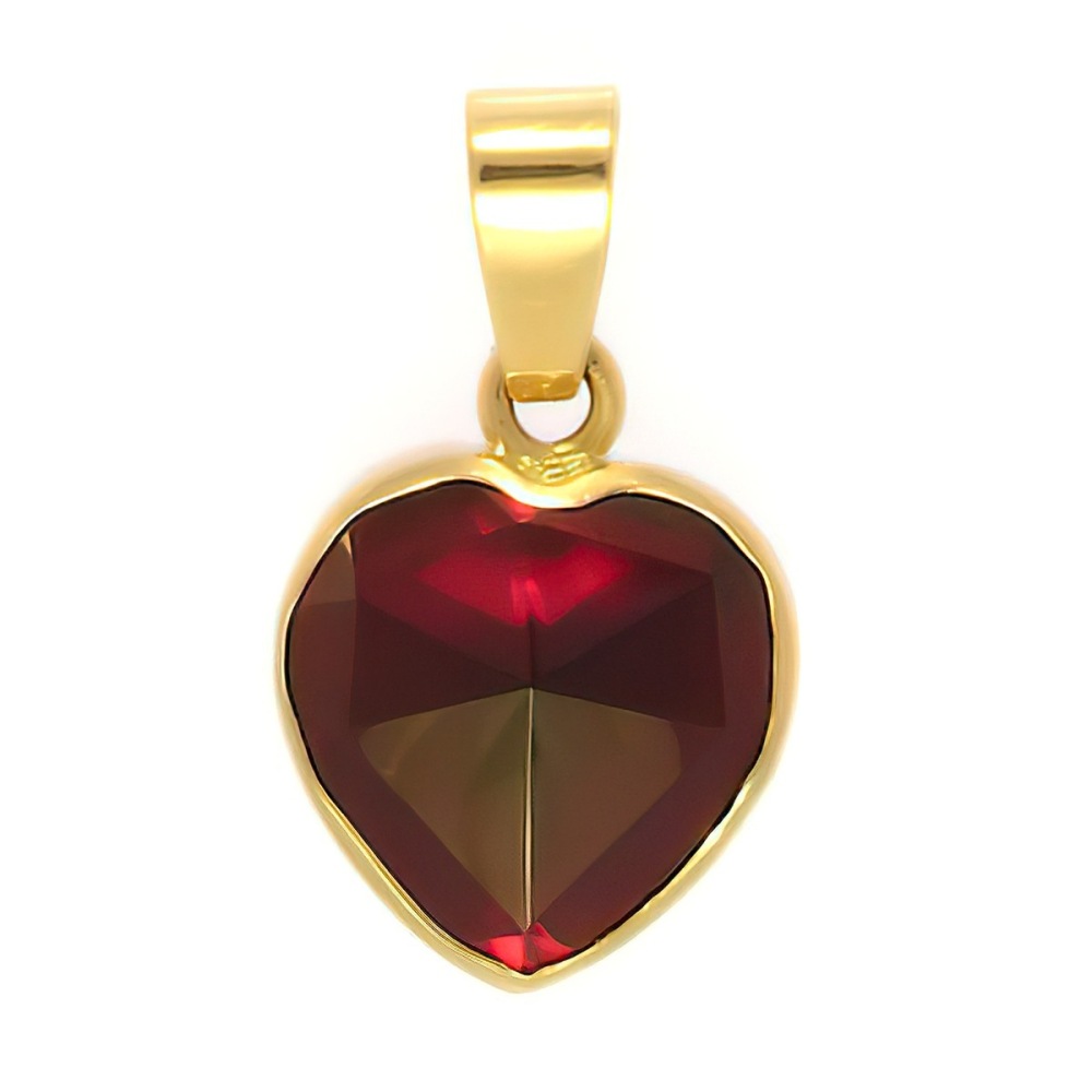 Pendentif Grenat Cœur