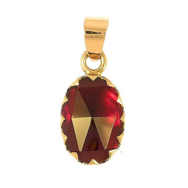 Pendentif Grenat Ovale