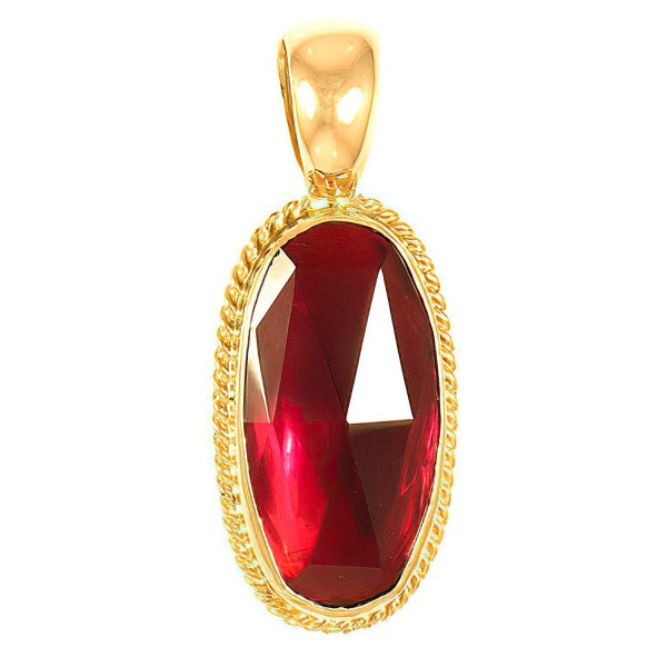 Pendentif Grenat Ovale