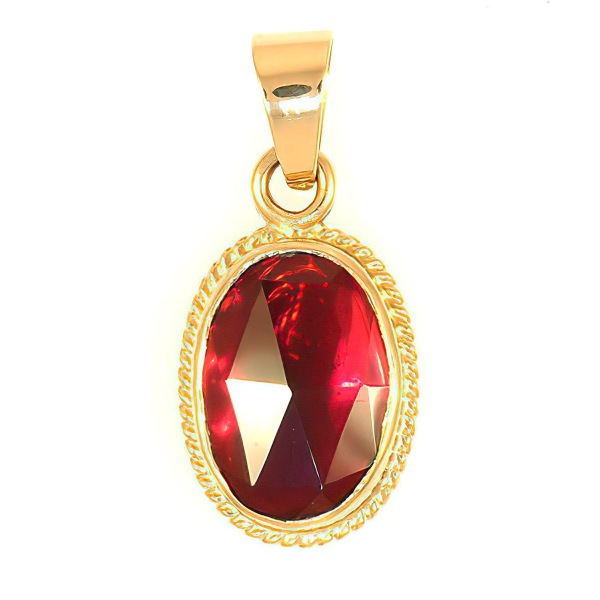 Pendentif Grenat Ovale