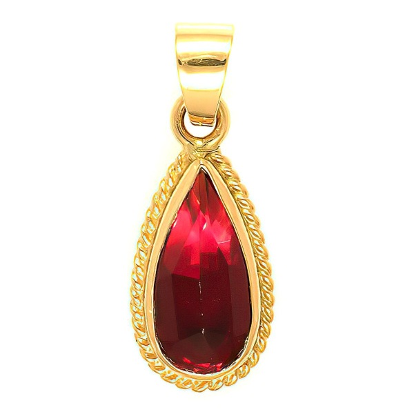 Pendentif Grenat Goutte