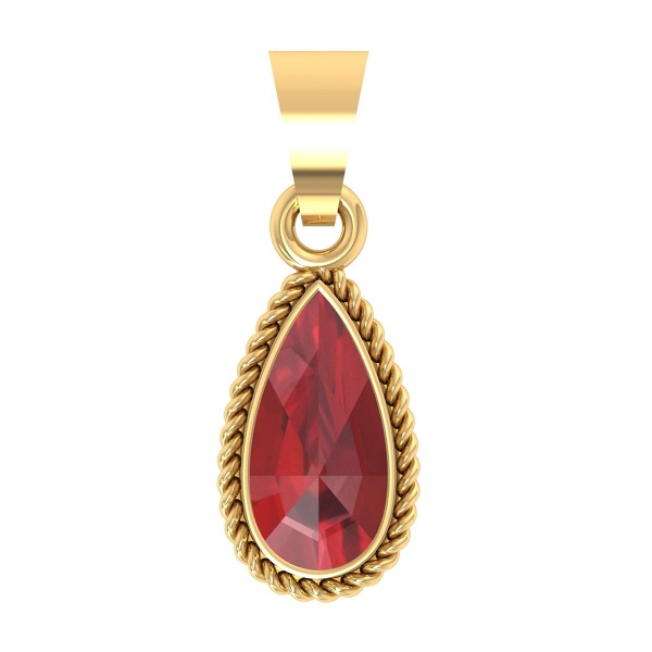 Pendentif Grenat Goutte