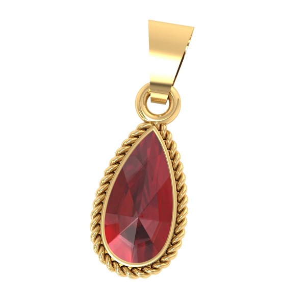 Pendentif Grenat Goutte