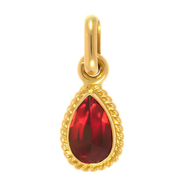 Pendentif Grenat Goutte