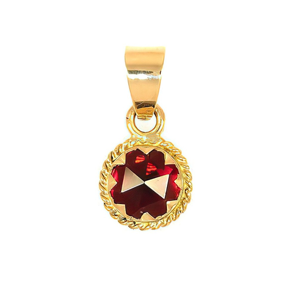 Pendentif Grenat Rond
