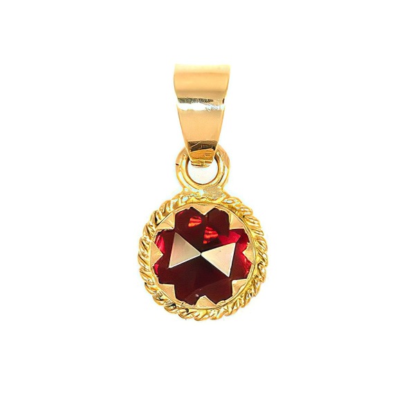 Pendentif Grenat Rond