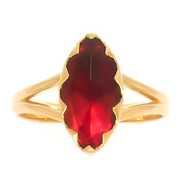 Bague Grenat Navette