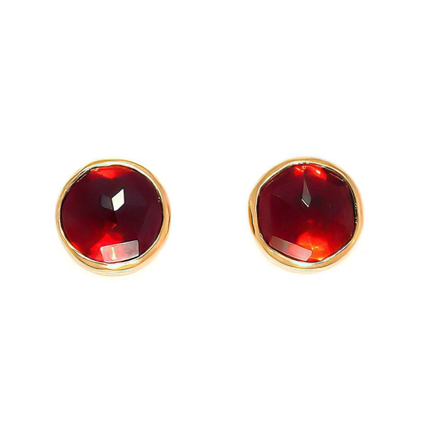 Boucles d'oreilles Grenat Rond