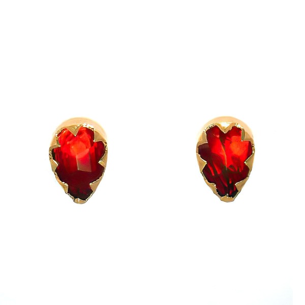 Boucles d'oreilles Grenat Goutte