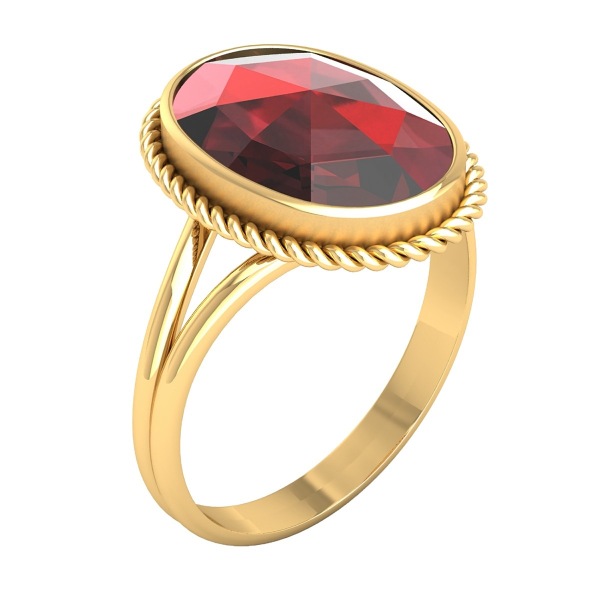 Bague Grenat Ovale