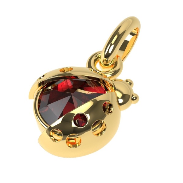 Coccinelle en Grenat