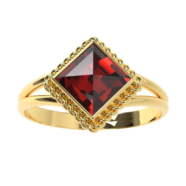 Bague Grenat Losange