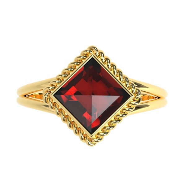 Bague Grenat Losange