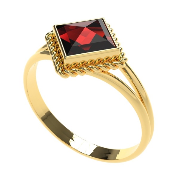 Bague Grenat Losange