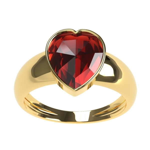 Bague Grenat Cœur