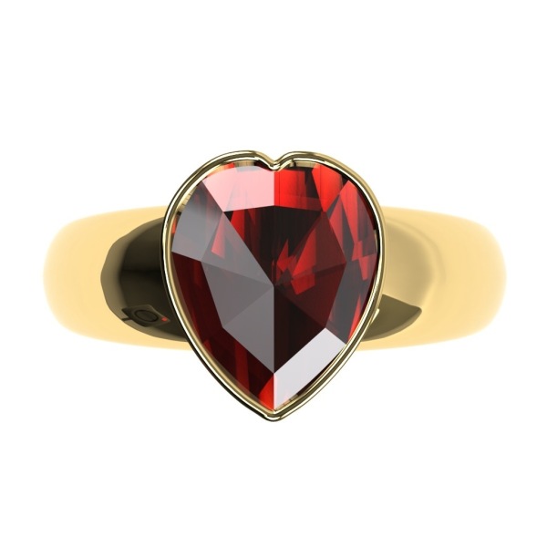 Bague Grenat Cœur