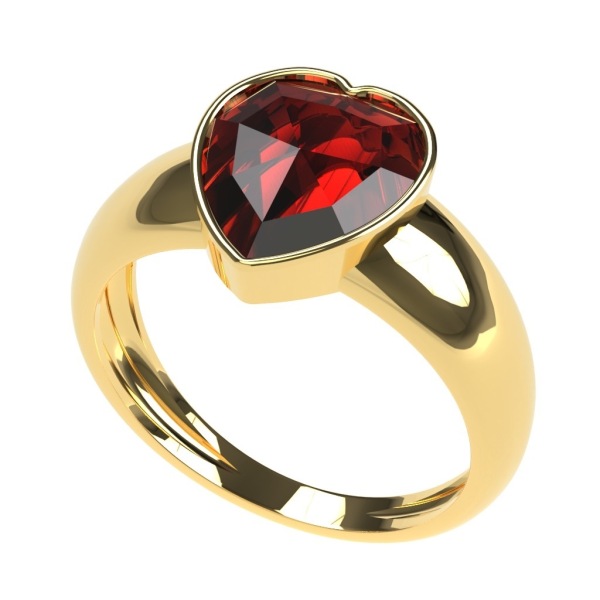 Bague Grenat Cœur
