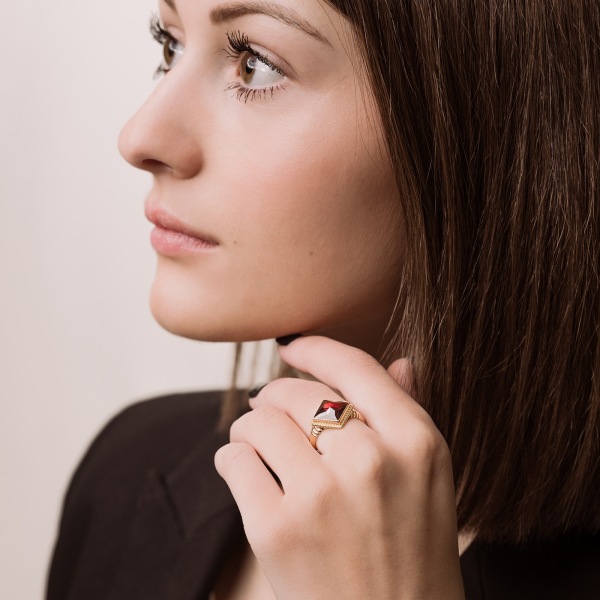 Bague Corps Godrons