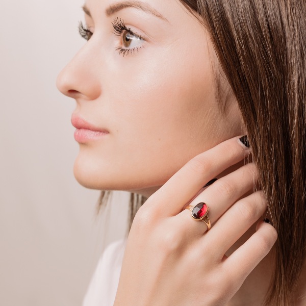 Bague Grenat Ovale