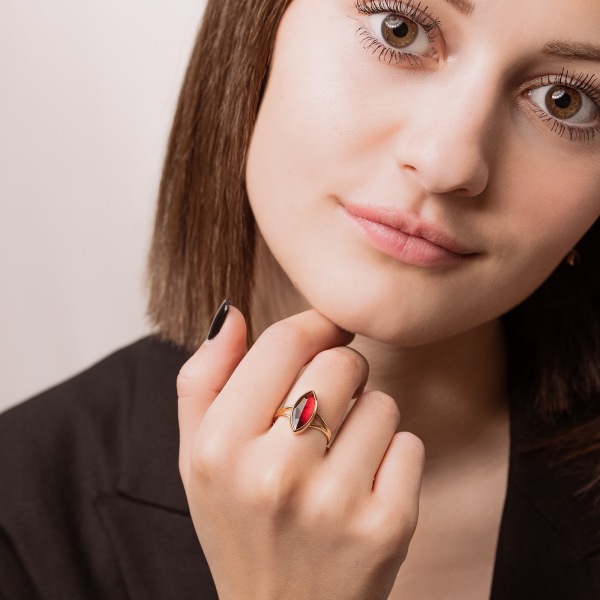 Bague Grenat Navette