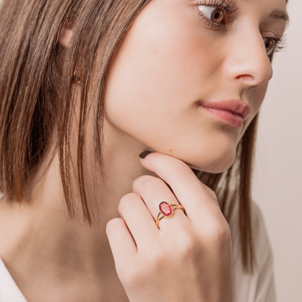 Bague Grenat Ovale