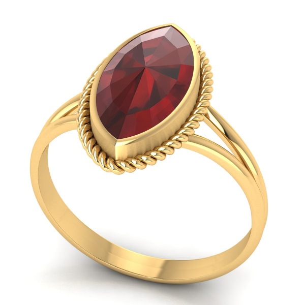 Bague Grenat Navette
