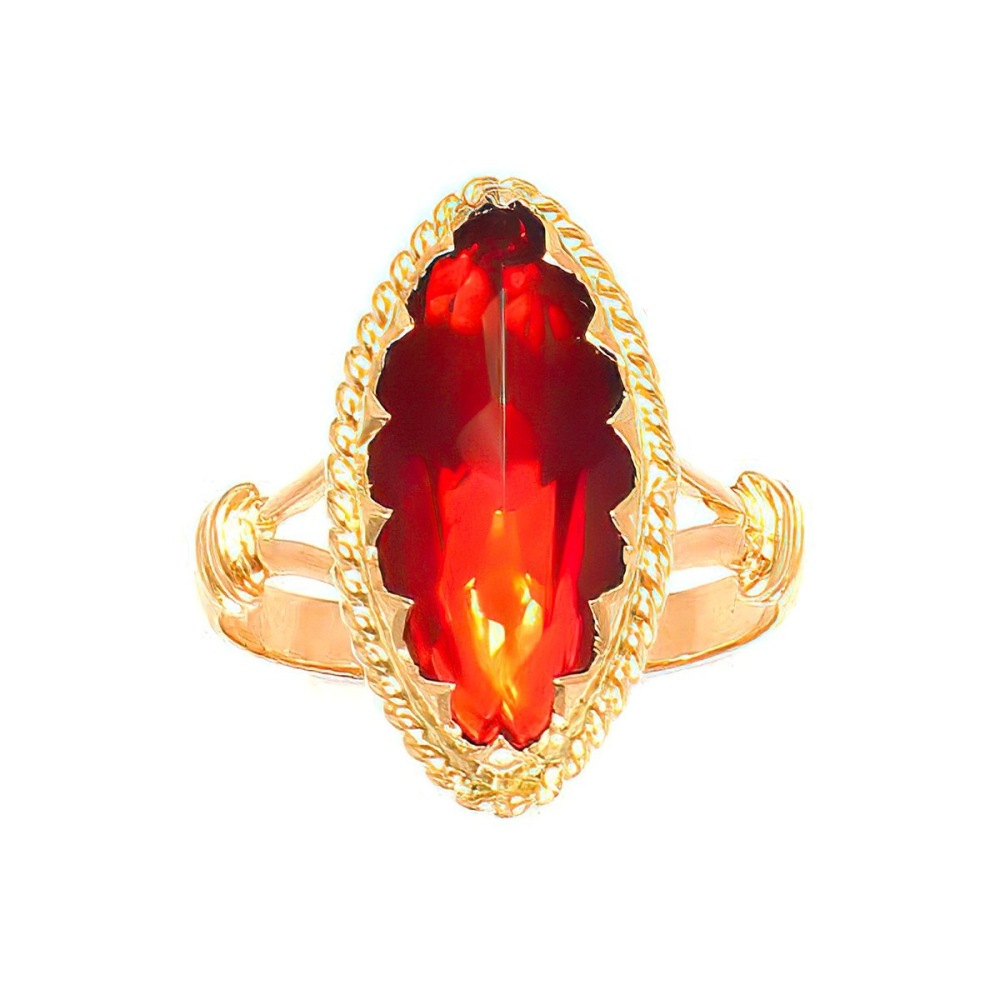 Bague Grenat Navette