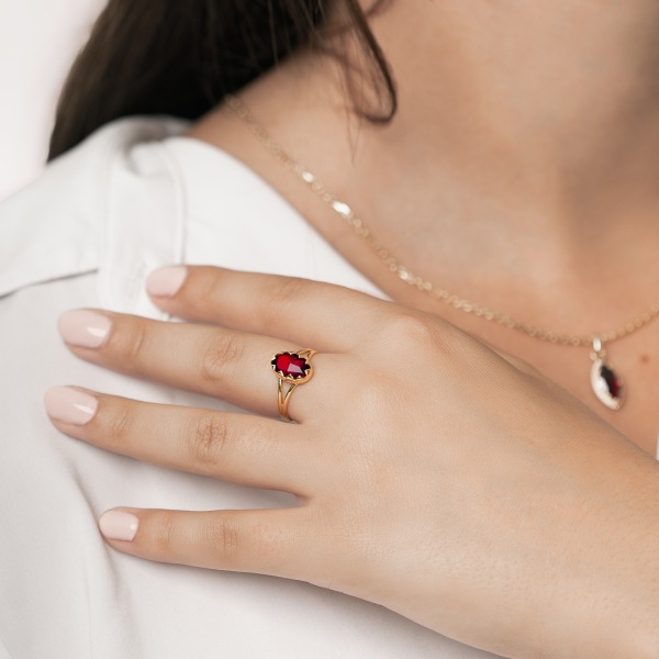 Bague Grenat Ovale