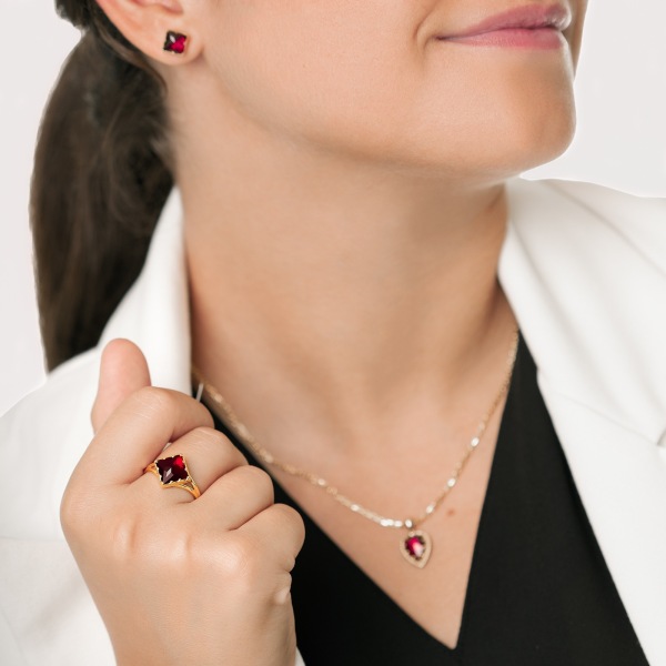 Bague Grenat Losange