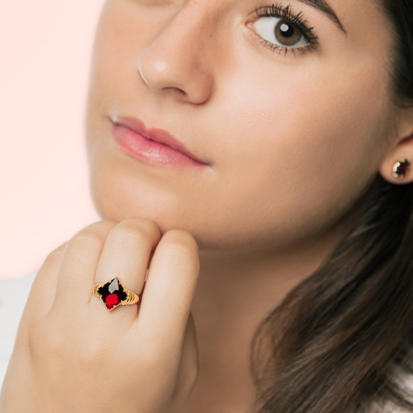 Bague Corps Godrons