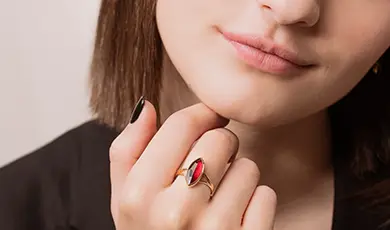 Bague Grenat Catalan