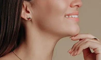 Ensemble bijoux grenat catalan